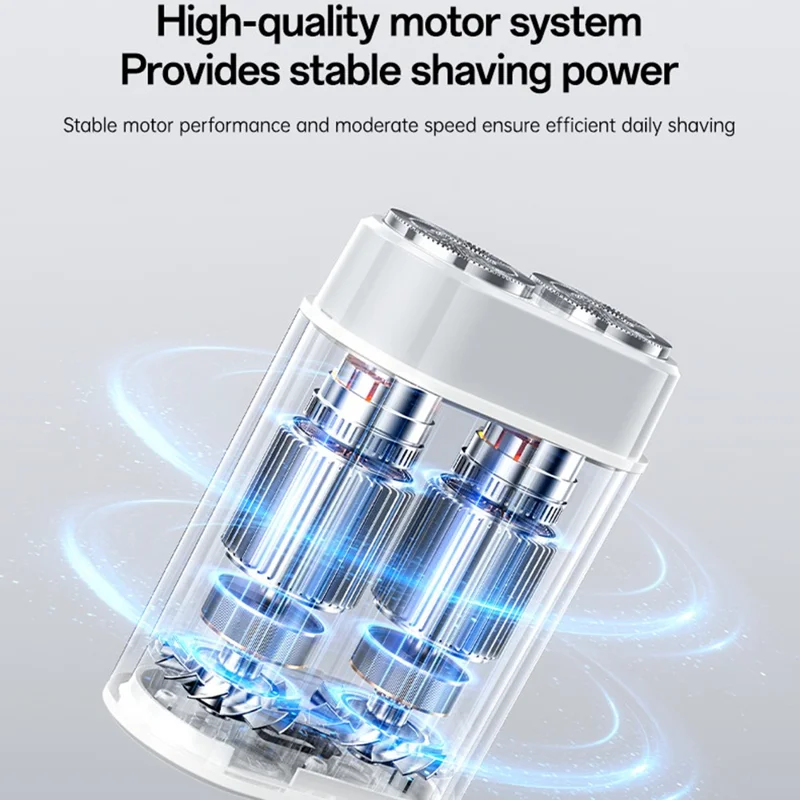 YESIDO MG20 IPX5 Waterdichte Reiseproduct Elektrische Scheerapparaat met Smart Display Dubbele Ring Drijvende Messen - Wit