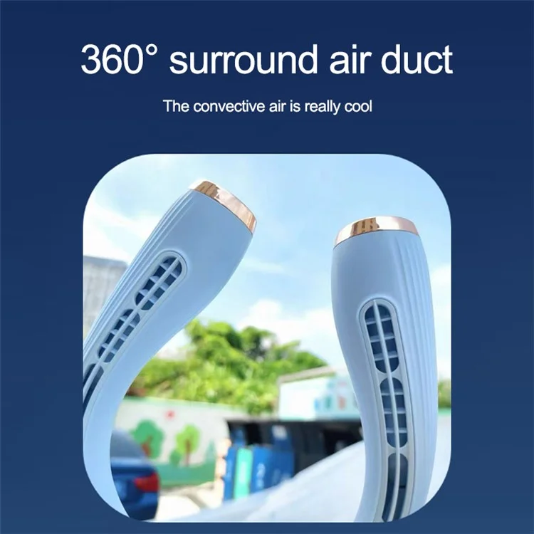 Ventilateur de cou 360 degrés S5 Surround Air Portable Lazy Hanging Bladeless Fan - Rose