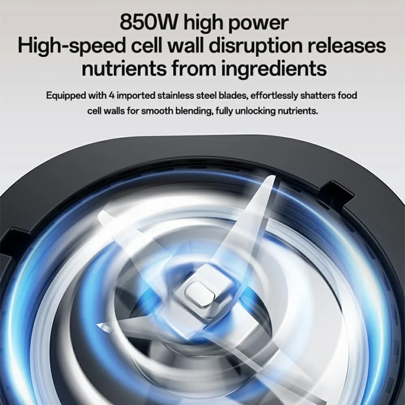 YESIDO EC27 EU Plug Portable Juicer 2 in 1 850W High Power Dual Speed Adjustable Fruit Vegetable Blender (BPA Free, No FDA)