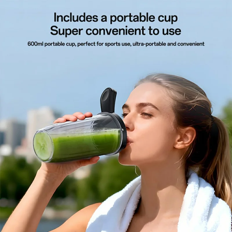 YESIDO EC27 EU Plug Portable Juicer 2 in 1 850W High Power Dual Speed Adjustable Fruit Vegetable Blender (BPA Free, No FDA)