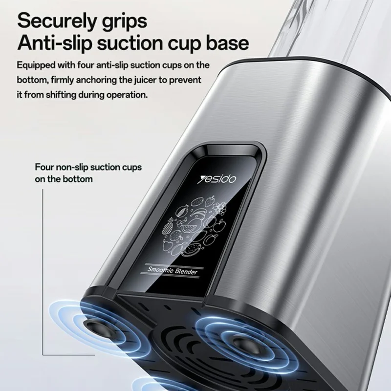 YESIDO EC27 EU Plug Portable Juicer 2 in 1 850W High Power Dual Speed Adjustable Fruit Vegetable Blender (BPA Free, No FDA)