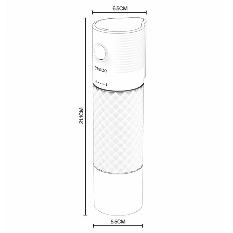 YESIDO EC29 Portable Electric Coffee Grinder 25W Powerful Motor Coffee Maker for Travel / Outdoor - Black