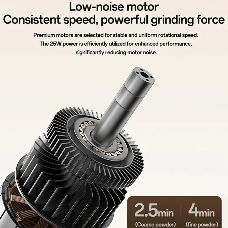 YESIDO EC29 Portable Electric Coffee Grinder 25W Powerful Motor Coffee Maker for Travel / Outdoor - Black