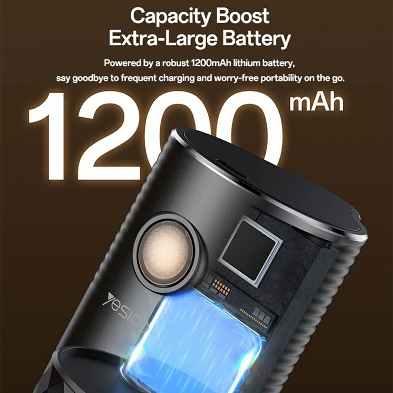 YESIDO EC29 Portable Electric Coffee Grinder 25W Powerful Motor Coffee Maker for Travel / Outdoor - Black