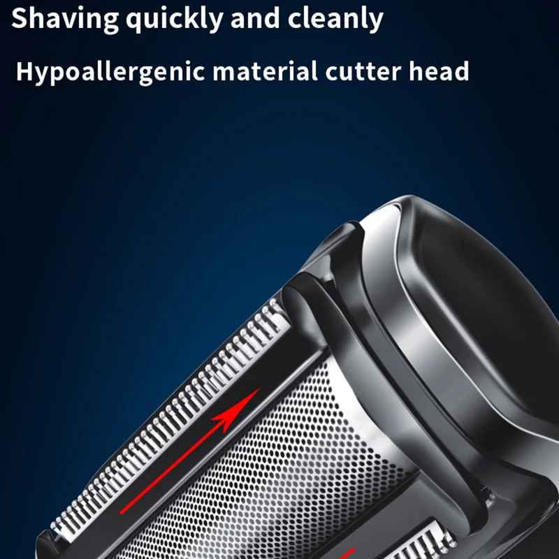 DSP 60050 Elektrischer Rasierer-Set für Männer mit verlängerbarem Griff für die Körperpflege, IPX5 wasserdicht, wiederaufladbarer Rasierapparat – Schwarz