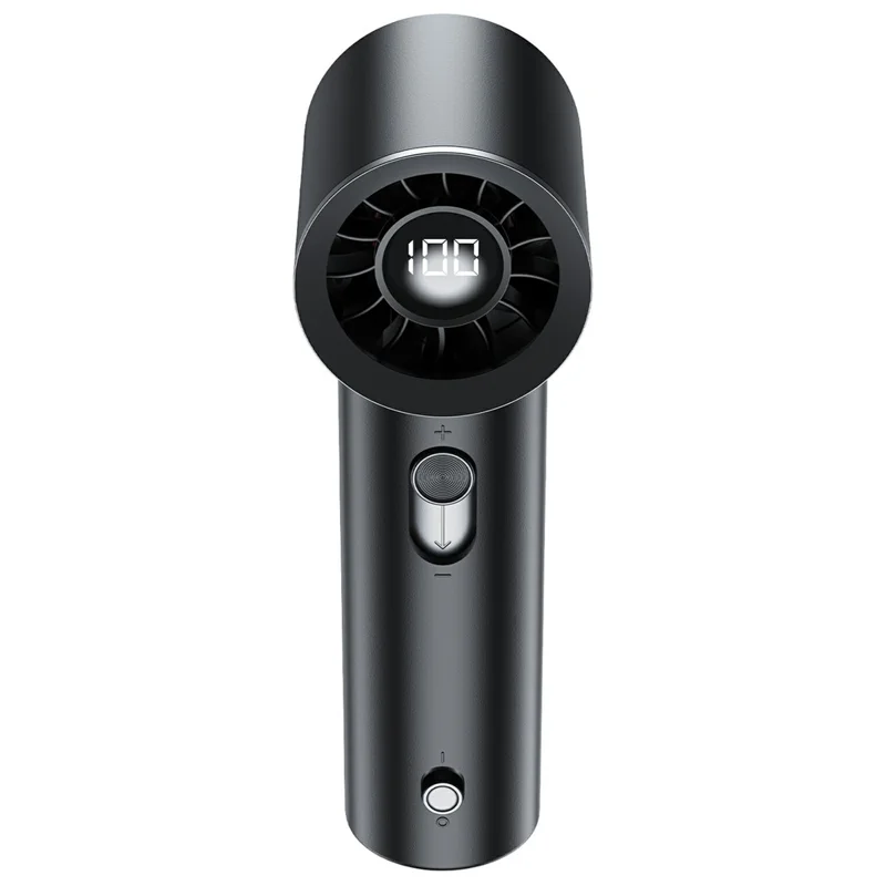 ACEFAST YF1 Mini Handheld Fan Digital Display 100 Wind Speed Adjustment USB-C Rechargeable Portable Fan - Black