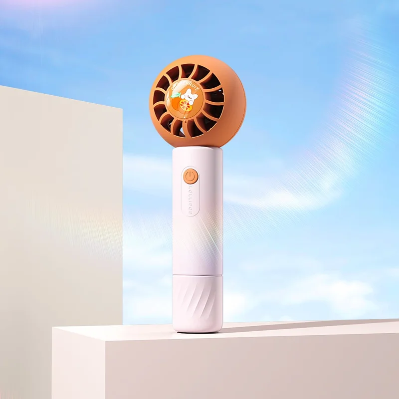 MF062 Cute Pocket Fan Portable Mini Cooling Fan 3 Gears Summer Mute Handheld Fan - Pink