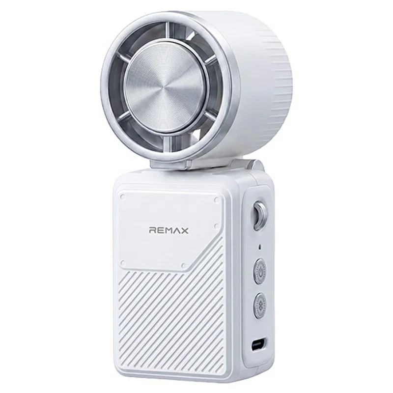 REMAX RS-SF35 Mini Foldable Cooling Fan 3000mAh Portable Desktop Handheld Fan for Travel Outdoor - White