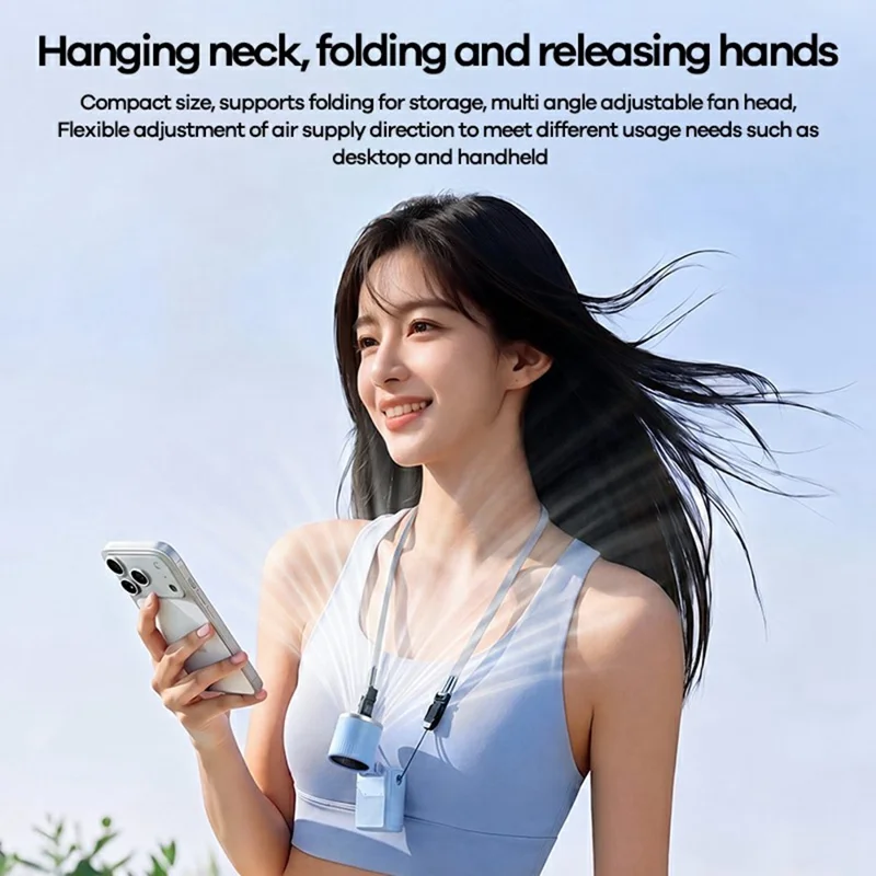 REMAX RS-SF35 Mini Foldable Cooling Fan 3000mAh Portable Desktop Handheld Fan for Travel Outdoor - White