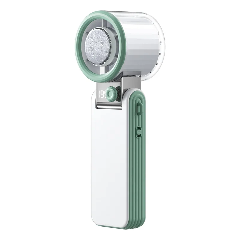 Y31 Mini Ventilador Portátil 3600mAh com Ecrã LED, 199 Velocidades, Arrefecimento Supercondutor TEC, Ventilador Dobrável para Exterior - Branco