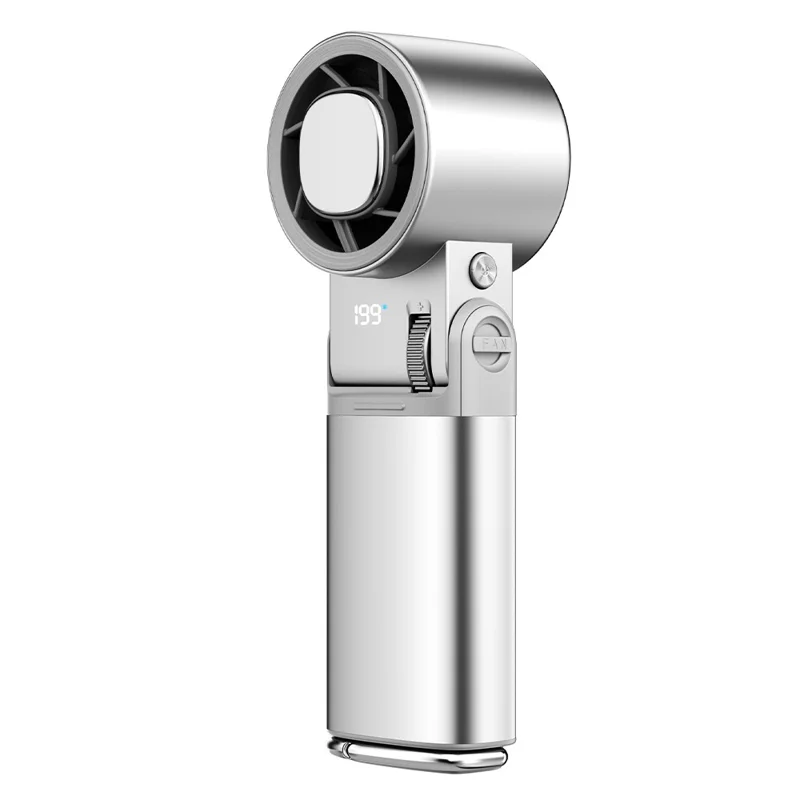 Ventilatore Portatile JF181 6000mAh Ricaricabile USB con Raffreddamento a Semiconduttore e Luce LED