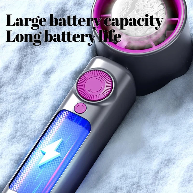 JF139 Portable Handheld Fan 4000mAh Digital Display 199-Speed USB Rechargeable Cooling Fan for Outdoor Office - Grey