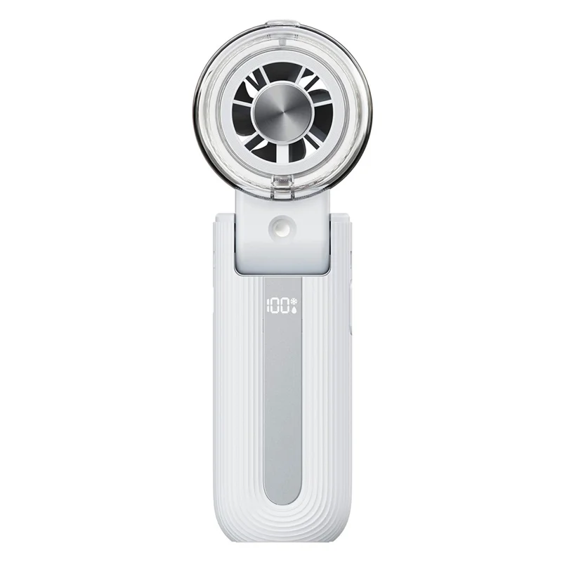 Y70 Foldable Ice Spray Fan 16°C Cooling Mist 3600mAh Portable Handheld Neck Desktop Fan for Summer Outdoor - White