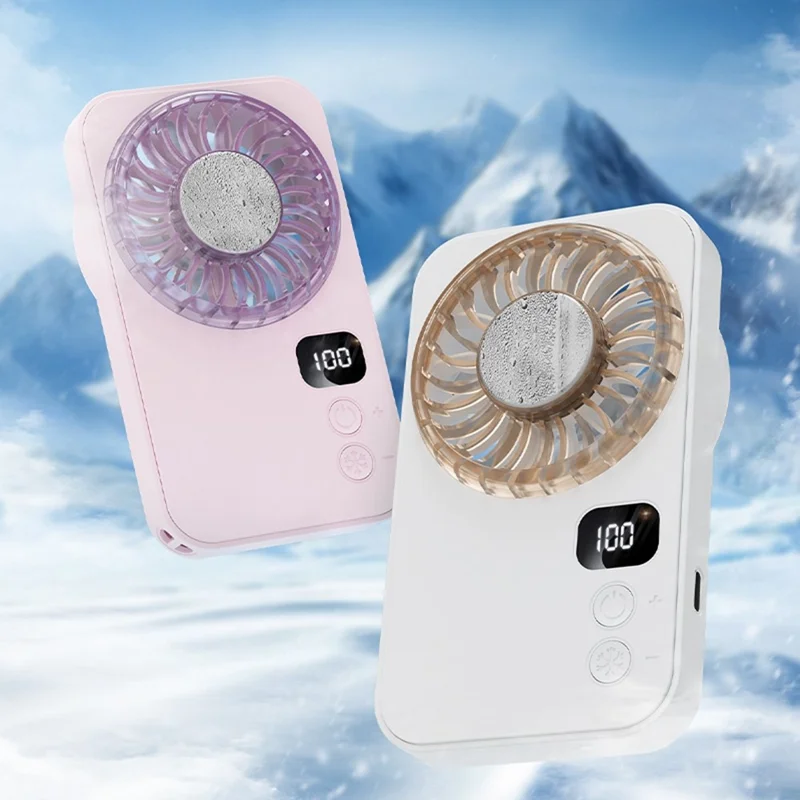 X28 Ultra-Slim Card Design Cooling Fan Pocket Desktop Portable Handheld Mini Fan with Hand Strap - White