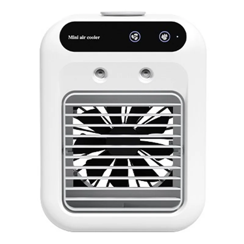 L7 Mini Air Cooler 500ml Humidifier Cooling Fan 9-Blade Spiral Design for Home Office