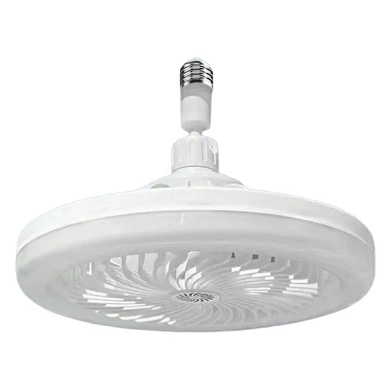 E27 Ceiling Fan Light Remote Control 3 Speeds Adjustable Aromatherapy Lamp for Bedroom Study Room - White