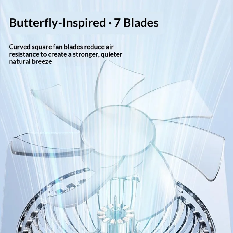 JP-08 199-Vitesse Réglable Très Fin Ventilateur de Bureau Portable Mural USB Rechargeable 1800 mAh - Vert