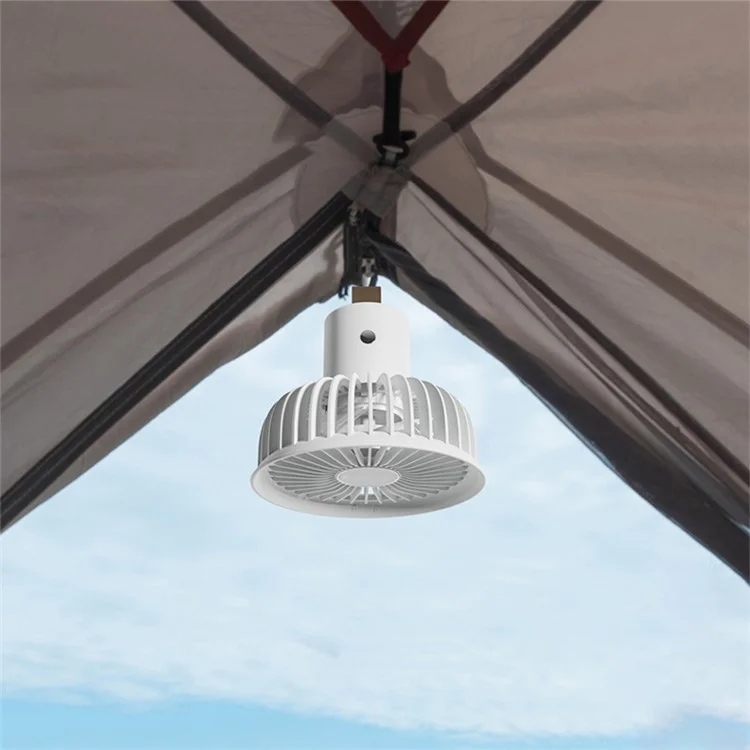 Y37 Outdoor Camping Fan LED Lighting Tent Hanging Cooling Fan with Desktop Tripod - Black