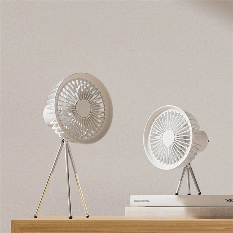 Y37 Outdoor Camping Fan LED Lighting Tent Hanging Cooling Fan with Desktop Tripod - Black