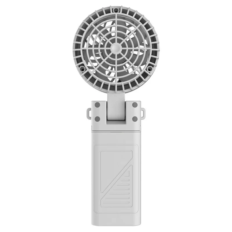 H01 Detachable Handheld Fan 5200mAh 6-Speed Portable Neck Fan with Power Bank and Flashlight - Ivory White