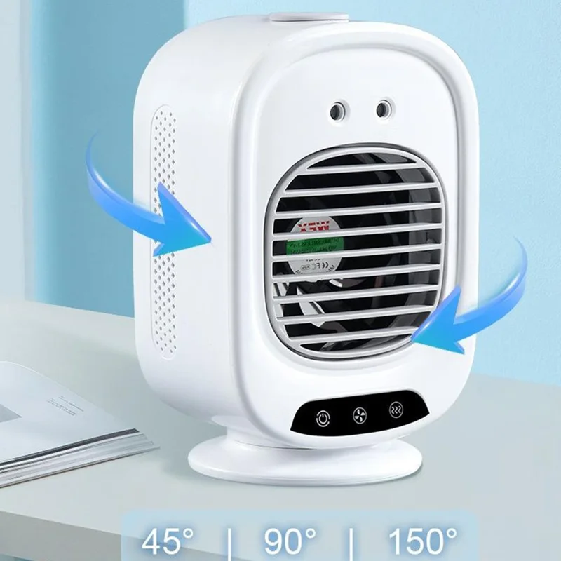L16 Portable Air Conditioner Fan USB-C Rechargeable 3-Speed Desktop Cooling Mist Humidifier - White