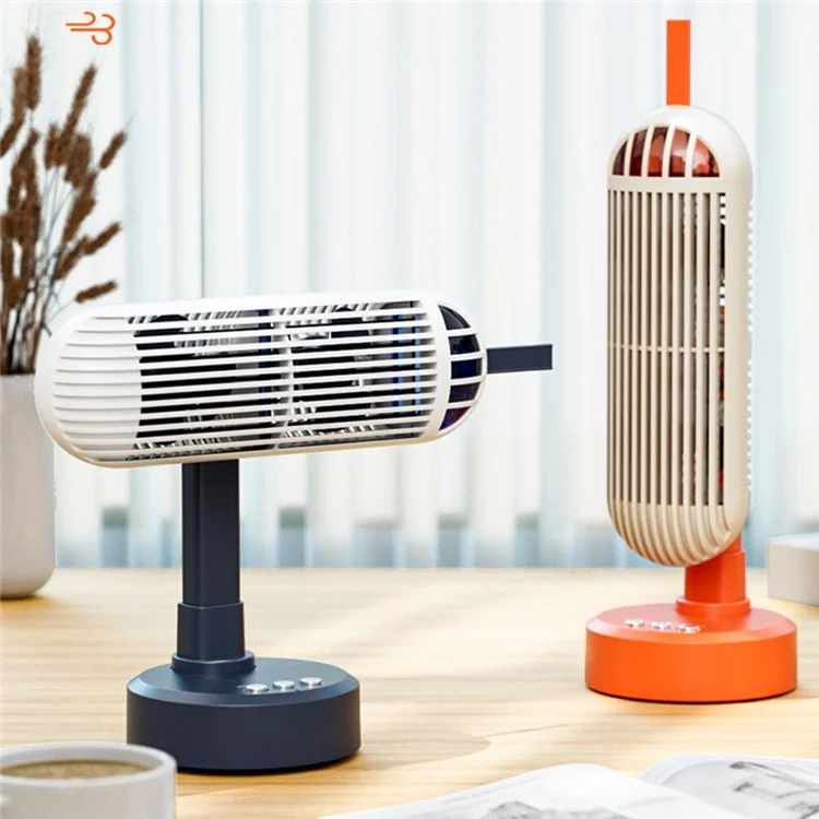 AZEADA AZ-F30 Multifunctional Swinging Tower Fan with Light Desktop Cooling Fan - Orange