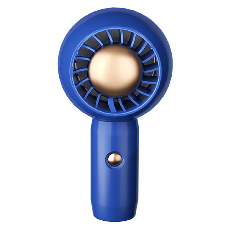 Space Y Storm Hand-held Fan Portable USB Rechargeable ABS Cooling Fan Mini Summer Mute Fan - Blue