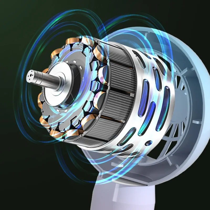 Space Y Storm Hand-held Fan Portable USB Rechargeable ABS Cooling Fan Mini Summer Mute Fan - Blue