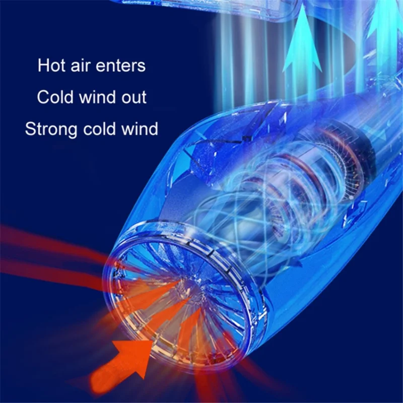 Portable Neck-Mount Cooling Fan Digital Display Bladeless Fan Wearable Personal Air Cooler - White