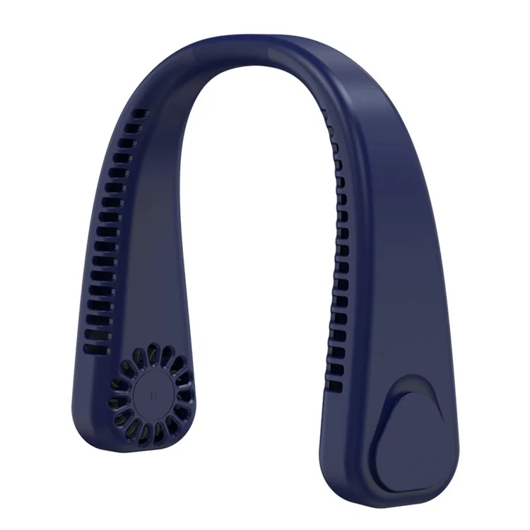 F2 USB Summer Air Cooling Neck Fan Leafless Hanging Neck Fan Bladeless Neckband Fan - Blue