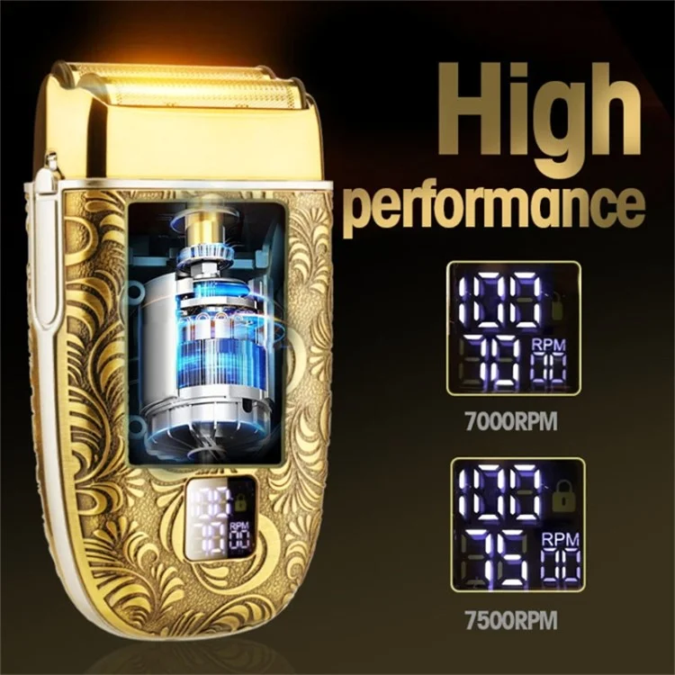 961 Retro Metal Electric Shaver for Men Two Speed Adjustable Beard Razor Shaving Machine
