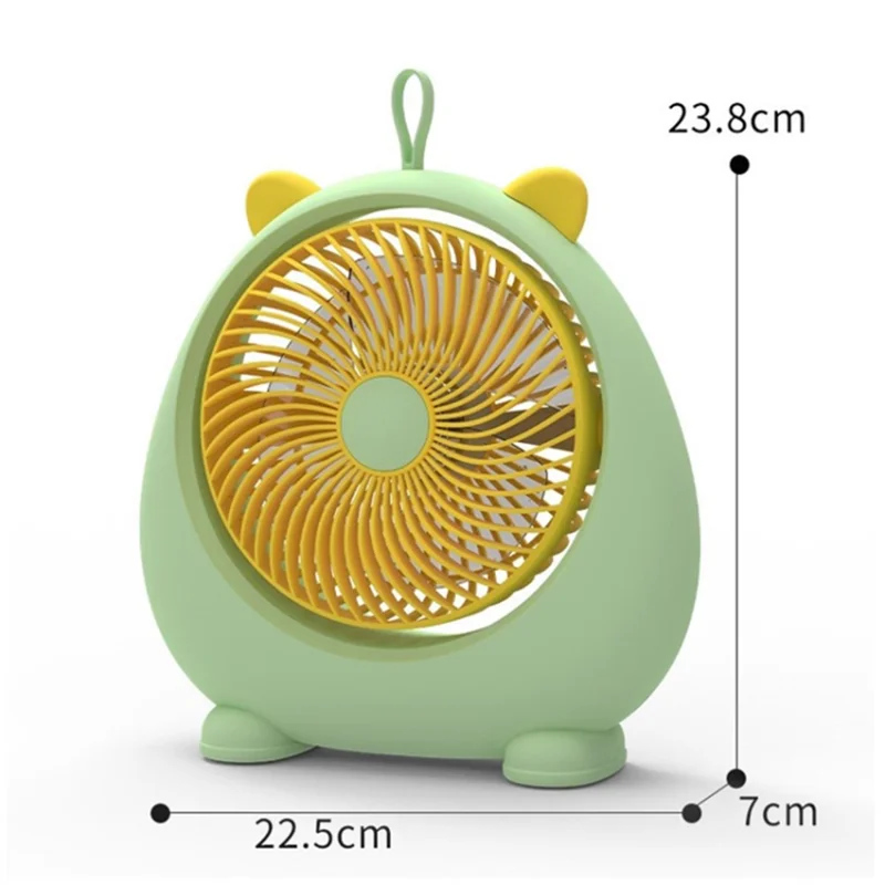 Cute Deer Ear Design Cooling Fan USB Power Home Office Portable Fan with 3 Wine Speed Adjustments, Size L - White