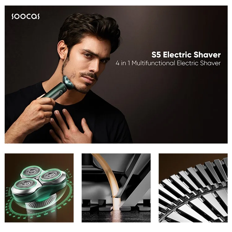 Bulk Purchasing SOOCAS S5 (Global Version) 4-in-1 Multifunctional Electric Shaver Waterproof Men Aluminum Rechargeable Shaver