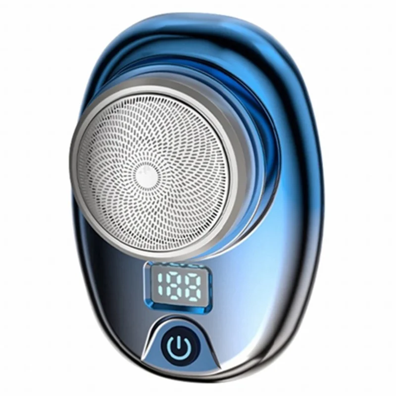 ماكينة حلاقة كهربائية محمولة بشاشة رقمية صغيرة مقاومة للماء قابلة لإعادة الشحن بدون سلك - أزرق تدريجي