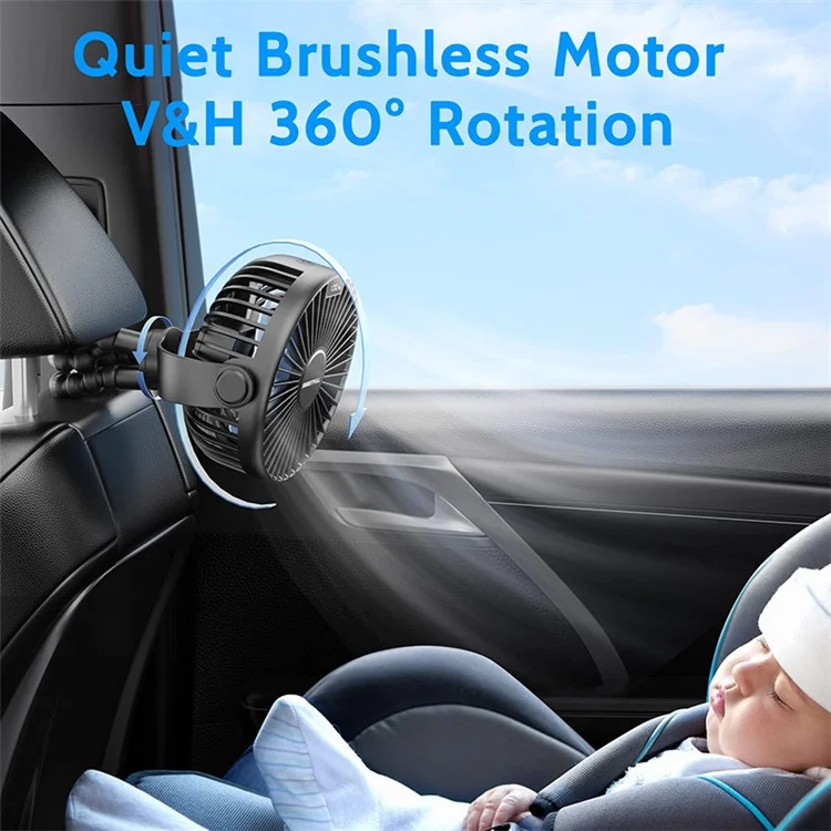 Bulk Purchasing S3 Flexible Octopus Tripod Baby Stroller Fan Digital Display Summer Fan Cooler - Black