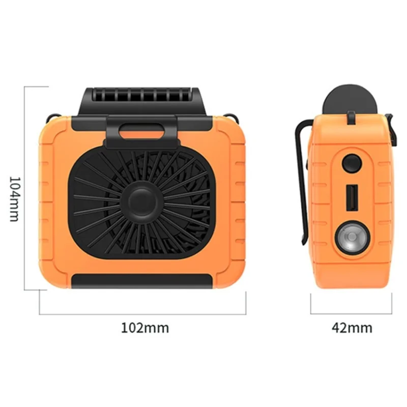 Hanging Neck Fan Summer Cooling Fan 6000mAh Emergency Phone Power Bank - Pink