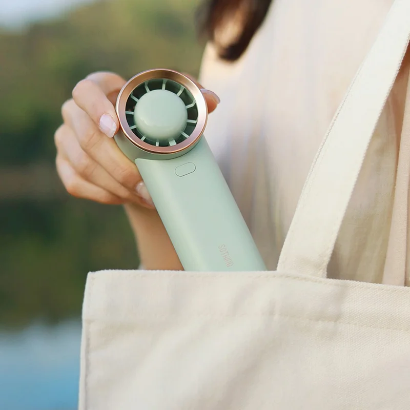 SOTHING 3600mAh Turbo Handheld Fan USB Rechargeable Bladeless Summer Cooling Fan - Green