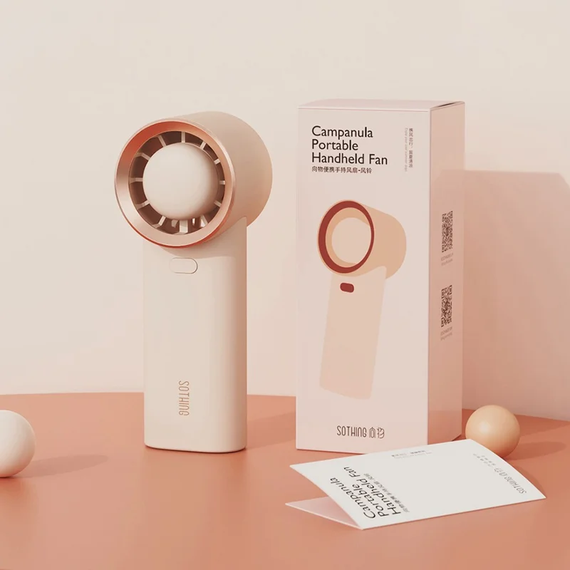 SOTHING 3600mAh Turbo Handheld Fan USB Rechargeable Bladeless Summer Cooling Fan - Green