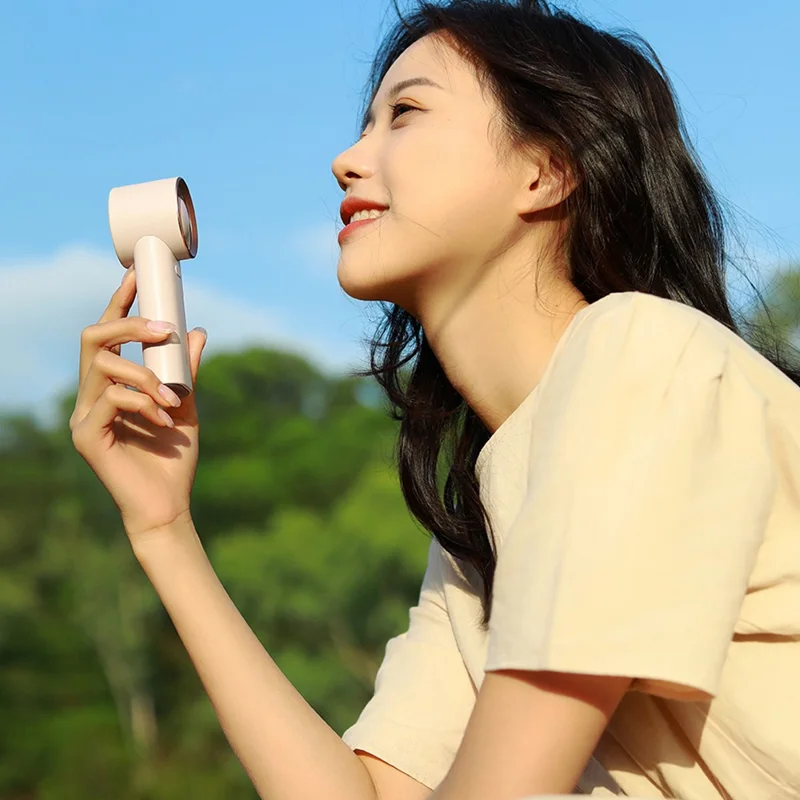 SOTHING 3600mAh Turbo Handheld Fan USB Rechargeable Bladeless Summer Cooling Fan - Green