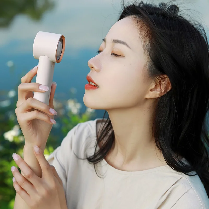 SOTHING 3600mAh Turbo Handheld Fan USB Rechargeable Bladeless Summer Cooling Fan - Green