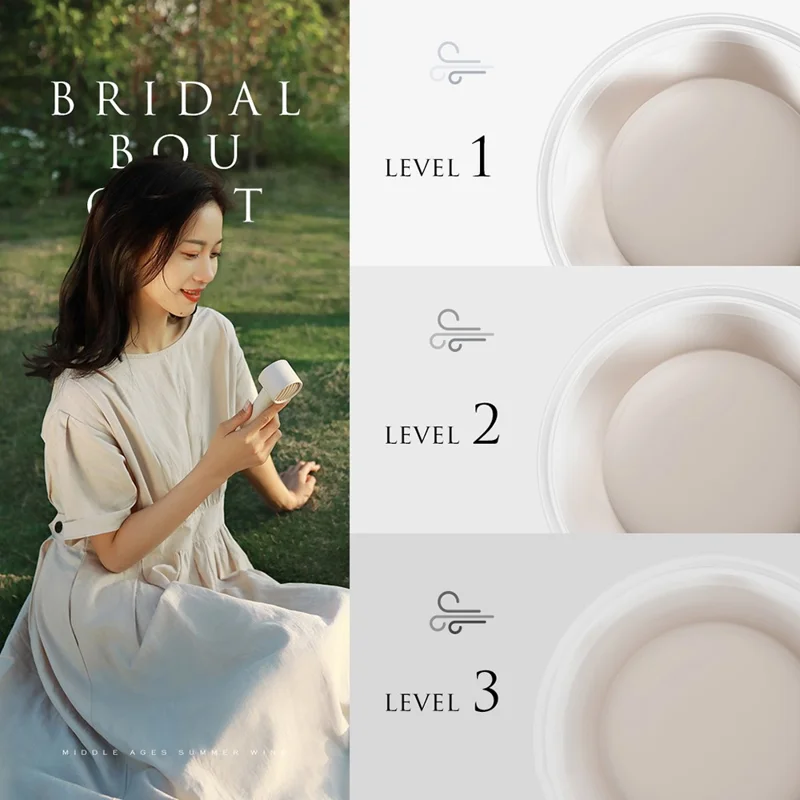 SOTHING 3600mAh Turbo Handheld Fan USB Rechargeable Bladeless Summer Cooling Fan - Green