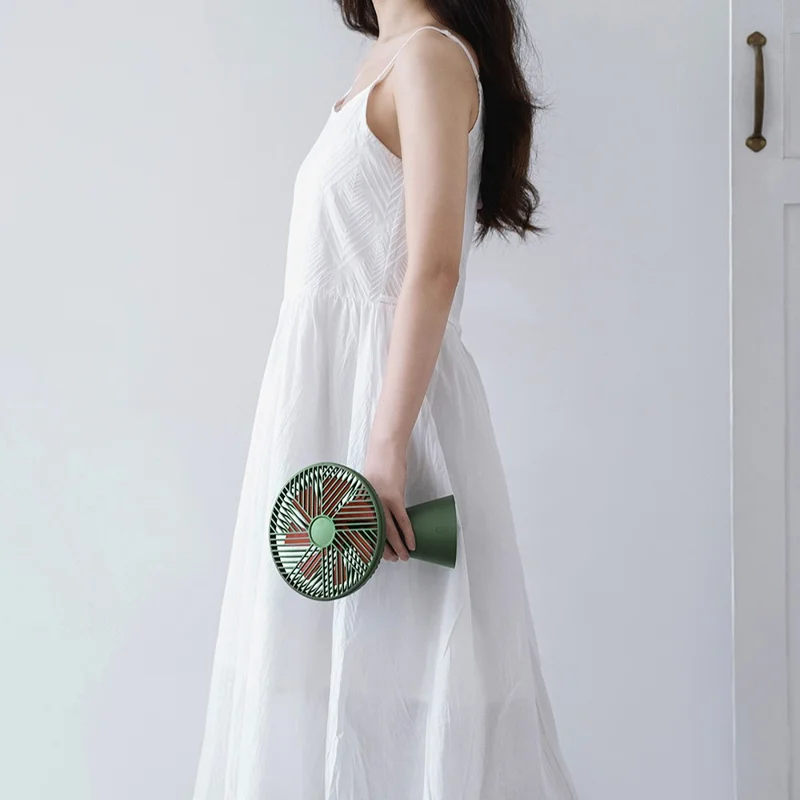 SOTHING Forest Desktop Fan USB Rechargeable Mute Cooling Fan with 3 Wind Speeds - Green