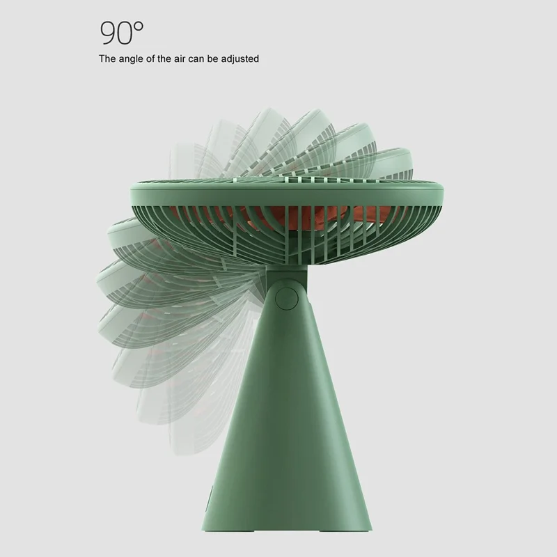 SOTHING Forest Desktop Fan USB Rechargeable Mute Cooling Fan with 3 Wind Speeds - Green