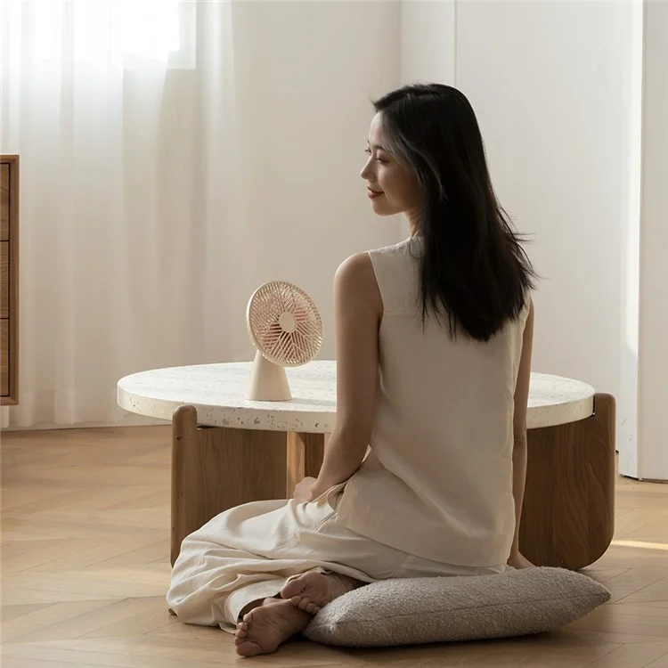SOTHING Forest Desktop Fan USB Recargable Silencioso Ventilador de Refrigeración con 3 Velocidades de Viento - Blanco