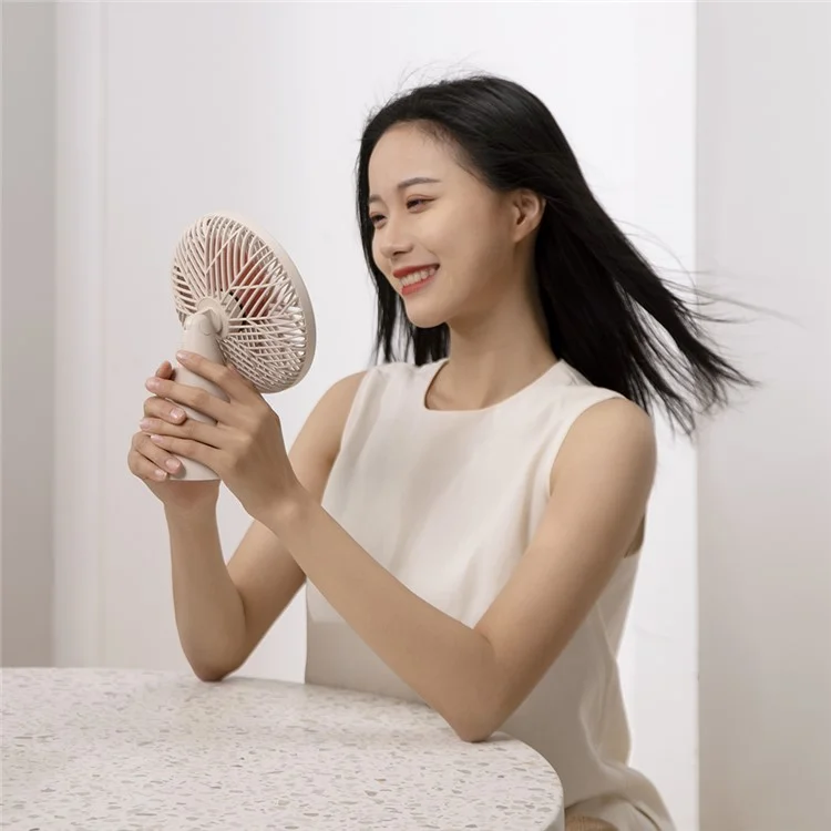 SOTHING Forest Desktop Fan USB Recargable Silencioso Ventilador de Refrigeración con 3 Velocidades de Viento - Blanco