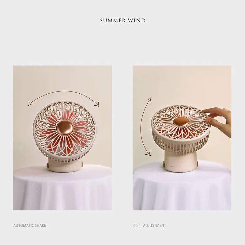 SOTHING Muguet Multifunction Desktop Fan Night Light USB Rechargeable Cooling Fan with Remote Control - Green