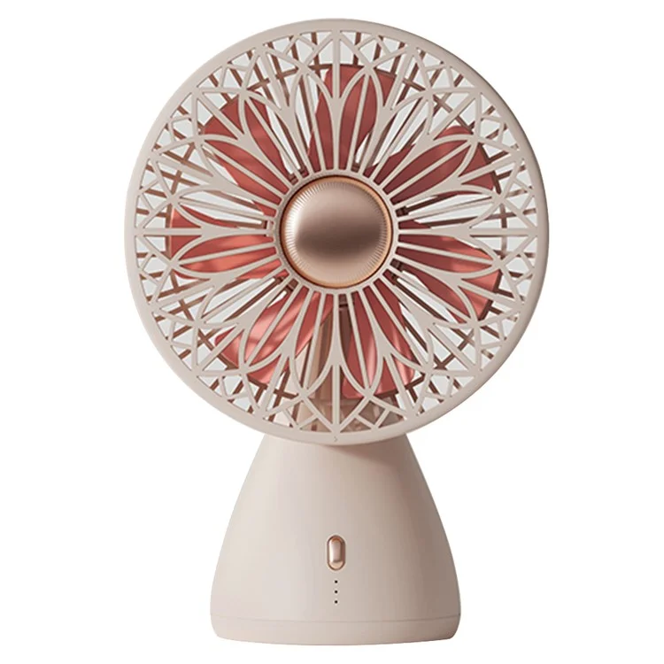 SOTHING Bridal Bouquet Desktop Fan Shaking Head USB Rechargeable Cooling Fan - Abricot