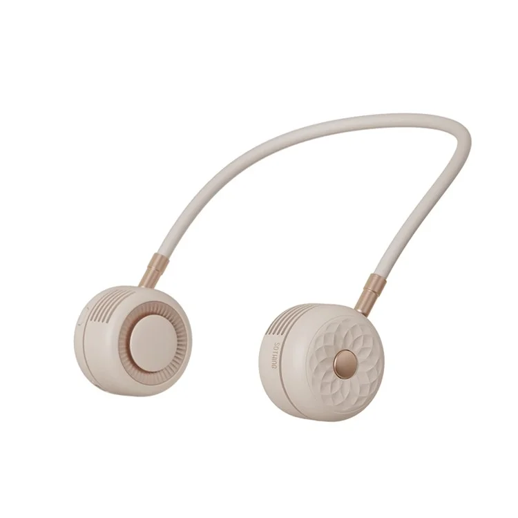 Ventilador USB recargable sin aspas con rotación de 360 grados montado en el cuello SOTHING - Albaricoque
