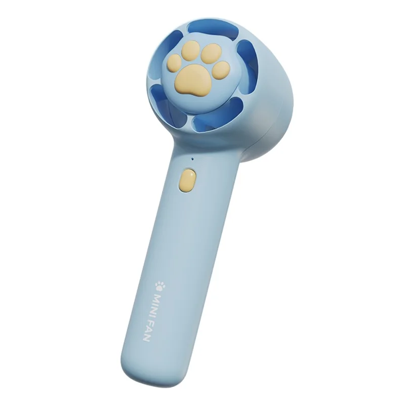 SOTHING FUN Portable Handheld Fan Cute Cat's Paw 3 Speed Fan Cooler Mini USB Strong Wind Personal Electric Small Fan - Blue