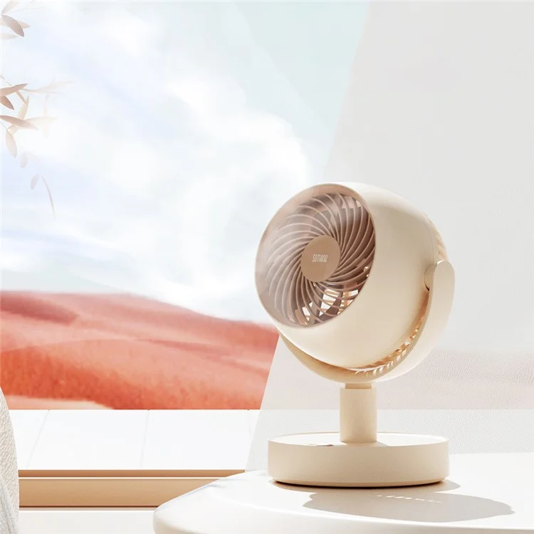 SOTHING Tischventilator 5 Windgeschwindigkeiten USB betrieben Tragbarer Lüfter, EU-Stecker 